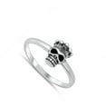 thumbnail image 4 of Funky King Skull Ring .925 Sterling Silver Band Jewelry Female Male Unisex Size 10, 4 of 4