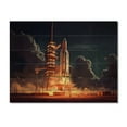 thumbnail image 3 of Designart "Rocket Spaceship in Florida II" Modern Print on Natural Pine Wood, 3 of 5