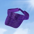 thumbnail image 5 of Segolike Bling Rhinestones Sun Visor Hat Adjustable Summer Cap Versatile Breathable Trendy Lightweight Visor Caps Sun Hat for Men Women Fishing Violet, 5 of 8