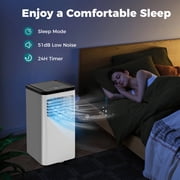 Costway 8000 BTU Portable Air Conditioner with Fan and Dehumidifier Remote Control