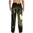 thumbnail image 3 of Uemuo Casino Cards 1 Pattern Men's Wide Leg Palazzo Lounge Pants with Pockets Light Weight Loose Comfy Casual Pajama Pants-XX-Large, 3 of 9