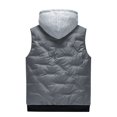 thumbnail image 3 of Dovford Men's Outdoor Winter Vest Outerwear Removable Hooded Padded Puffer Sleeveless Vest, 3 of 4