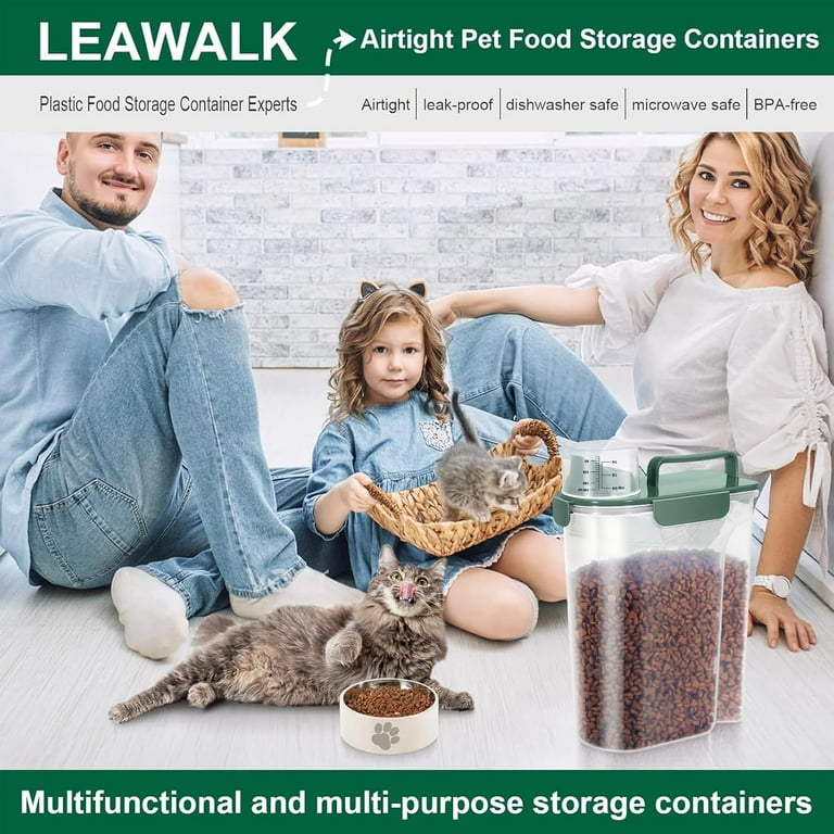 5-7Lbs Cat Dog Storage Container, Portable Pet Food Containers
