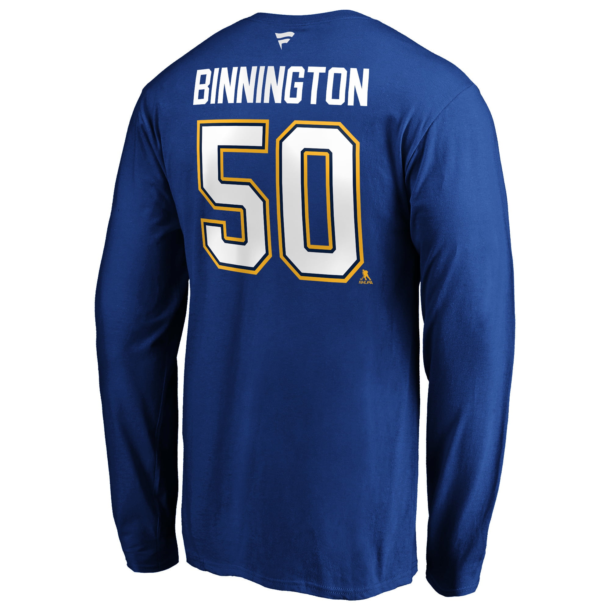 Jordan Binnington St Louis Blues Blue Authentic Stack Short Sleeve Player T  Shirt