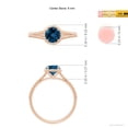 thumbnail image 5 of ANGARA Natural London Blue Topaz Twist Rope Split Shank Ring in 14K Rose Gold for Women (Size-6mm) | November Birthstone, Anniversary, Jewelry Gift for Women | Natural London Blue Topaz Ring, 5 of 10