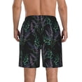 thumbnail image 3 of Naloa Lavender Flowers Men's Beach Shorts, Surfing shorts, Swim trunks, Quick Dry Swim Trunks for Surfing Beach Fun - Small, 3 of 9