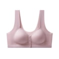 thumbnail image 1 of Front Closure Bra for Everyday Comfort Seamless Wireless Supportive Full Coverage T-Shirt Bra with Soft Padding and Underwire, 1 of 2