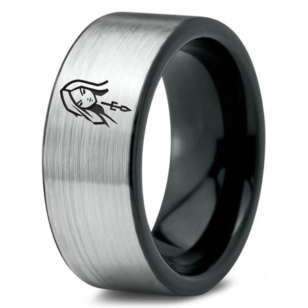 Gamer Mens Gray Thumb Ring Tungsten Jewelry Fashion Romantic 90th Birthday Gifts Mom Men