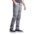 thumbnail image 4 of Victorious Men's Scrunch Stacked Biker Twill Jogger Pants JG882 - Textured Gray - Small, 4 of 6