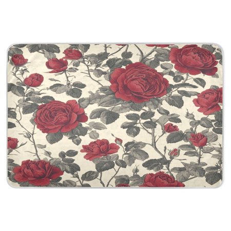 WOBOGO Red Rose Baby Diaper Changing Pad Super Absorbent to Contain Liquid Spills Reusable 52×34in