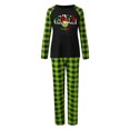 thumbnail image 3 of Conjuntos de pijamas navideños familiares a juego Grinch 2024, pijama de Grinch con parte superior y pantalones de pijama a cuadros, pijama de Grinch para niños y adultos para la familia, Mujer XL, 3 of 5