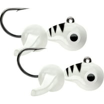 VMC 1/32 oz. Tungsten Mustache Jig Fishing Lure 2-Pack - Glow Tiger