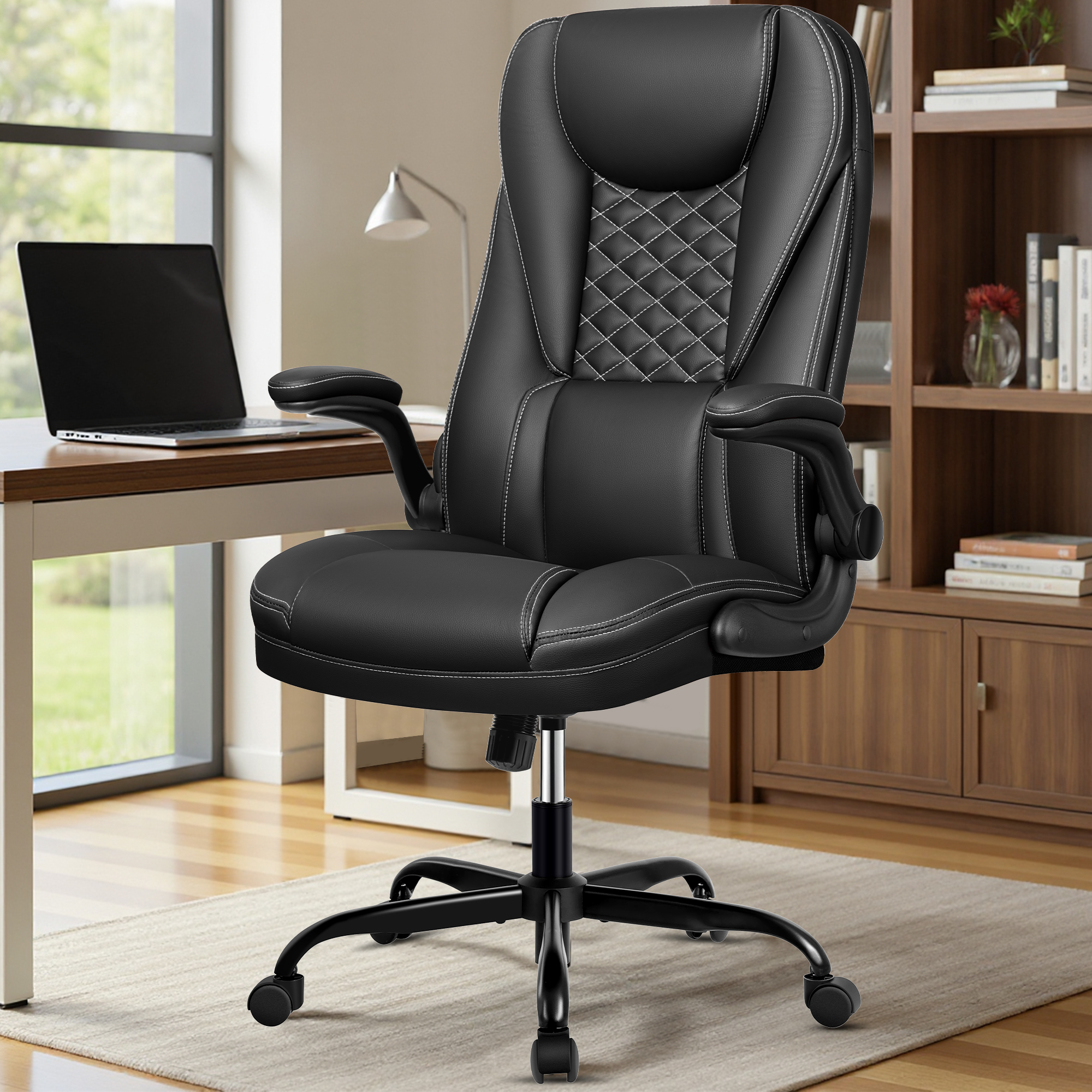Coolhut Big and Tall Ergonomic Office Chair, Black photo 8