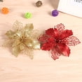 thumbnail image 6 of Walbest 1 Piece 6.3" Artificial Christmas Tree Decoration Flower, Decorative Vivid Glitter Non-fading Simulation Christmas Flower for Festival, 6 of 7