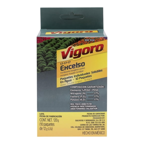 Fertilizante Soluble Vigoro 120Gr Para Jardín 10 Piezas