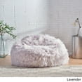 thumbnail image 3 of Noble House Rubani 5 ft Long Faux Fur Bean Bag Chair, Lavender, 3 of 7