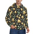 thumbnail image 2 of Daiia Octopuses And Leaves for Men's Fashion Hoodies & Sweatshirts with Kangaroo Pocket Hooded Sweatshirt Breathable & Moisture Wicking-Small, 2 of 7