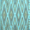 thumbnail image 1 of Ahgly Company Indoor Square Southwestern Light Blue Country Area Rugs, 8' Square, 1 of 4