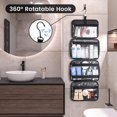 thumbnail image 2 of Toiletry Bags For Women Hanging, Waterproof Wash Bag Makeup Bag With Hook, Large, 2 of 5