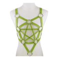 thumbnail image 1 of PU Leather Body Harness Fetish Punk Goth Metal Rivet Belt Strap Pentagram Bra, 1 of 5