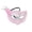 B002- Pink, variant on White Lace Mask for Women, Half Mask with Rhinestone Eye Mask and Feather Trim for Halloween, Masquerade Mask for Couples Mask As Masquerade Party Gift