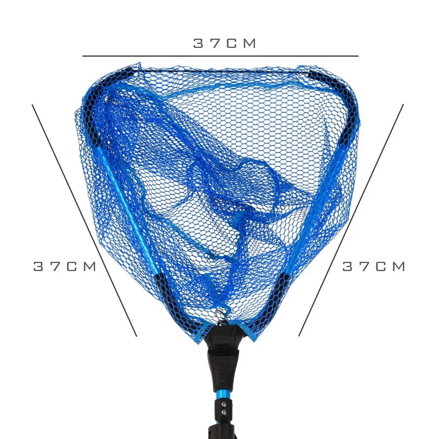 80-98CM Portable Folding Fishing Landing Net Handheld Telescopic Handle Lure Stream Fishing Cast Mesh Fly Fishing Tackle Tool