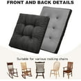 thumbnail image 5 of Baibu 19.5 Inch Large Size Rocking Chair Cushion Non Skid Slip Memory Foam Rocker Cushion Dual-Layer Design for Indoor, Black, 5 of 7
