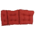 thumbnail image 2 of Blazing Needles 22-inch by 45-inch Solid Microsuede Tufted Chair Cushion, 2 of 2