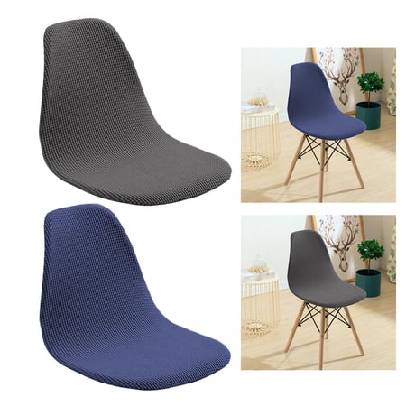 2 Seat Cover Solid Color Washable Modern Banquet Weddings Dinners Slipcover Soft Polyester