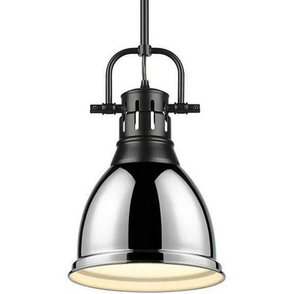 Golden Lighting - Duncan - 1 Light Small Pendant with Rod in Classic style -