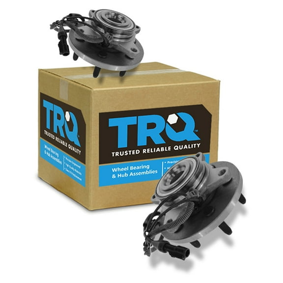 TRQ Wheel Hub & Bearing Front LH RH Pair for Expedition F150 Navigator w/ 2WD BHA53757 Fits select: 2009-2010 FORD F150, 2010 FORD EXPEDITION