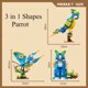 thumbnail image 2 of Bloques de construcción de dinosaurios T-Rex 3 en 1 de FC, juguetes de bloques de construcción, modelo de pájaro loro Kitts, Jurass T-Rex Park, miniladrillos, juguetes para niños, regalo para niños, 2 of 4