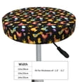 thumbnail image 4 of Xecao's Flowe Rooster Print Stool Covers offer stylish, washable protection for PU round bar stools, perfect for home or commercial use., 4 of 7