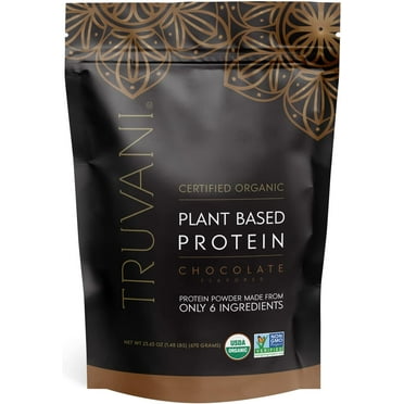 Truvani Organic Chocolate Protein Powder, 23.63 Oz, 3 Pack