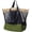 Green, variant on Teal Unisex Mesh Beach Bag - Roomy Travel Shoulder Tote for Vacation, Swimming & Outdoor Recreation