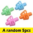 thumbnail image 3 of 5-100 piezas de soporte para lápices de escritura para niños, soporte de silicona para práctica de aprendizaje, soporte de postura con agarre asistido para estudiantes, 3 of 5