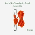 thumbnail image 4 of CENL 6pcs outdoor pulley regulator tent fixer metal lifting pulley reflective rope, 4 of 11