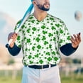 thumbnail image 6 of Daiia St Patrick's Day4 Mens Baseball Jersey Button Down Shirts Short Sleeve Sports Uniforms-Medium, 6 of 9
