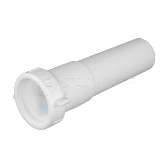 1-1/2" x 6” White Plastic Extension Tube for Tubular Drain Applications