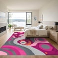 thumbnail image 3 of ODIKA 2'x3' Machine Washable Non-Slip Area Rug, Abstract Magenta High Traffic Rug, Pink, 1078128, 3 of 7