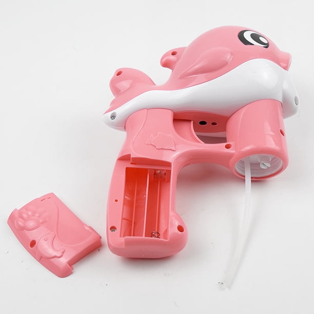 Pistola Automática De Burbujas Para Niños - Con Luces LED, Funciona Con 4 Pilas AA, Ideal Para Fiestas Y Exteriores (Azul)