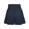 thumbnail image 5 of B91xZ Womens Shorts Mid-Rise Slim-Fit Shorts with Pockets,Navy M, 5 of 5