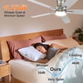 thumbnail image 2 of Ventilador de techo YUHAO de 132 cm, níquel cepillado, LED, control remoto, 6 velocidades, 2 of 9