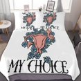 thumbnail image 1 of HAHDAXIA Women's Rights Bedding Solid Comforter Set for All Seasons,3 Pieces(1 Comforter+2 Pillowcases),Soft Microfiber Bedding Set Full(79"x90"), 1 of 7