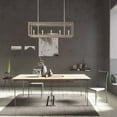 thumbnail image 3 of Hunter - Squire Manor 5-light Brushed Nickel, Extra Large Chandelier, Dimmable, Modern Style, Linear Shaped, for Bedrooms, Dining, Living Rooms - 19091, 3 of 10