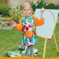 thumbnail image 2 of CAIVO Kids Art Smock With Long Sleeves Painting Apron Children Boys Girls Craft Protective Wear With Pocket Toddler Age 3 To 12 Years Birthday Baby Clothing, 2 of 6