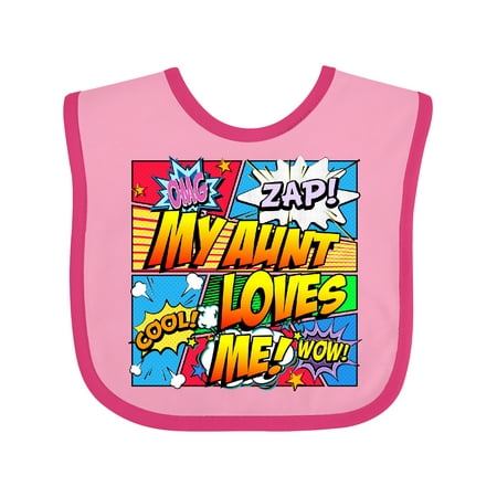 

Inktastic My Aunt Loves Me Gift Baby Boy or Baby Girl Bib