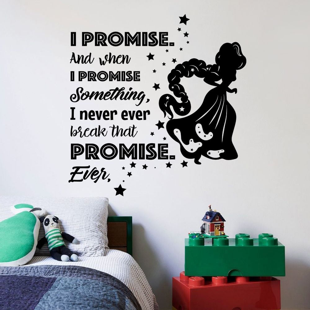 Nursery Girls Room Wall Art Decor Disney Princesses Quote Designs Mix & Match 