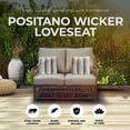 thumbnail image 2 of Four Seasons Courtyard Positano Wicker Loveseat with Steel Frames, 2 of 7