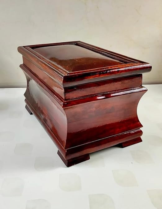 Vintage Life Inc. Handcrafted Wooden Urn for Ashes - Urn for Human Ashes, Funeral Cremation Urn Box, Burial Urns, Funeral Pet Urn for Dogs Ashes, Keepsake Wooden Box (Size 12 x 7 x 7)